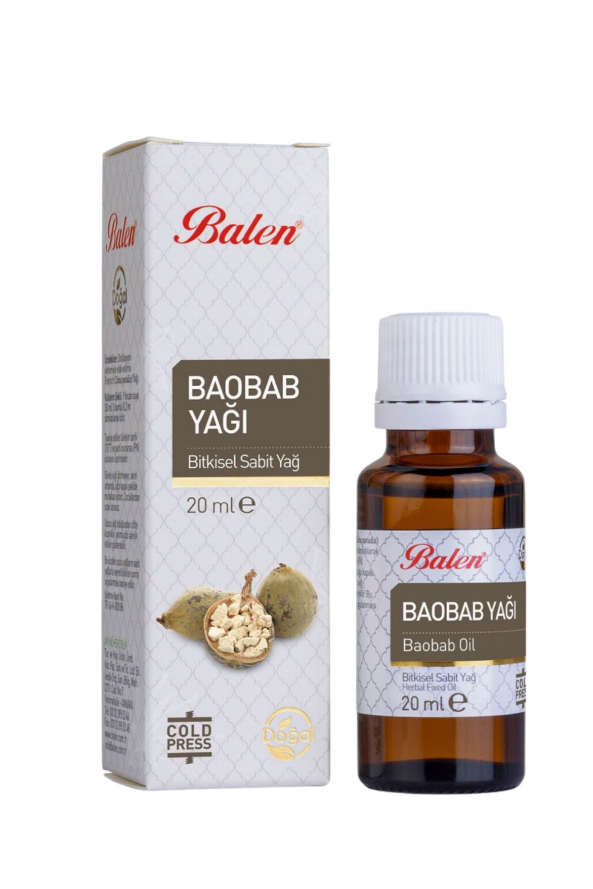 GÜLCE LOKMAN HEKİM AKTAR BALEN BAOBAB YAĞI 20ML SOĞUK PRES