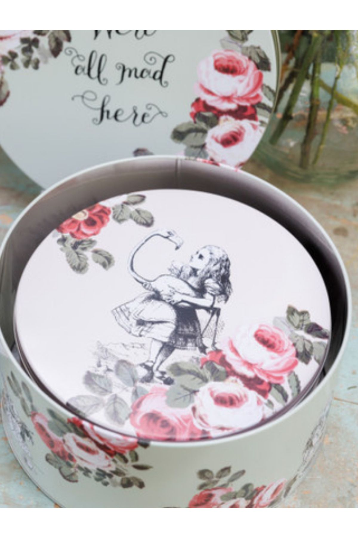MIKASA-X V&A Alice in Wonderland Tin Cake, Biscuit Storage Container Set of 2 5
