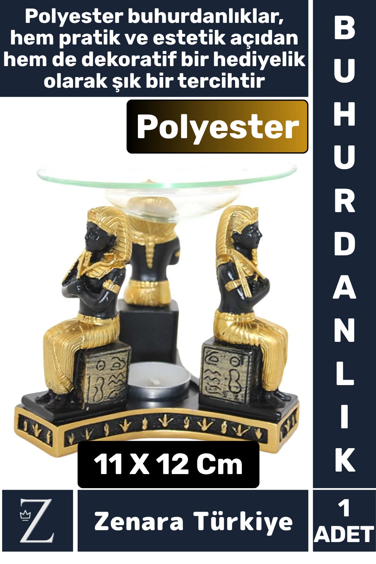 Zenara Özel Model Dekoratif Hediye Aromaterapi Yoga Meditasyon Kolay Temizlenir Polyester BUHURDANLIK