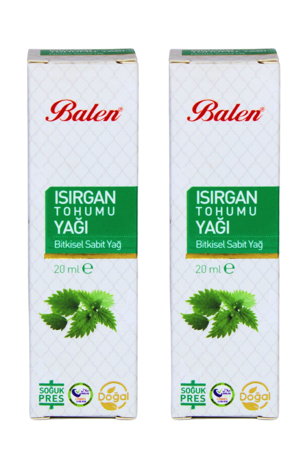 GÜLCE LOKMAN HEKİM AKTAR BALEN ISIRGAN TOHUMU YAĞI 2 X 20ML SOĞUK PRES