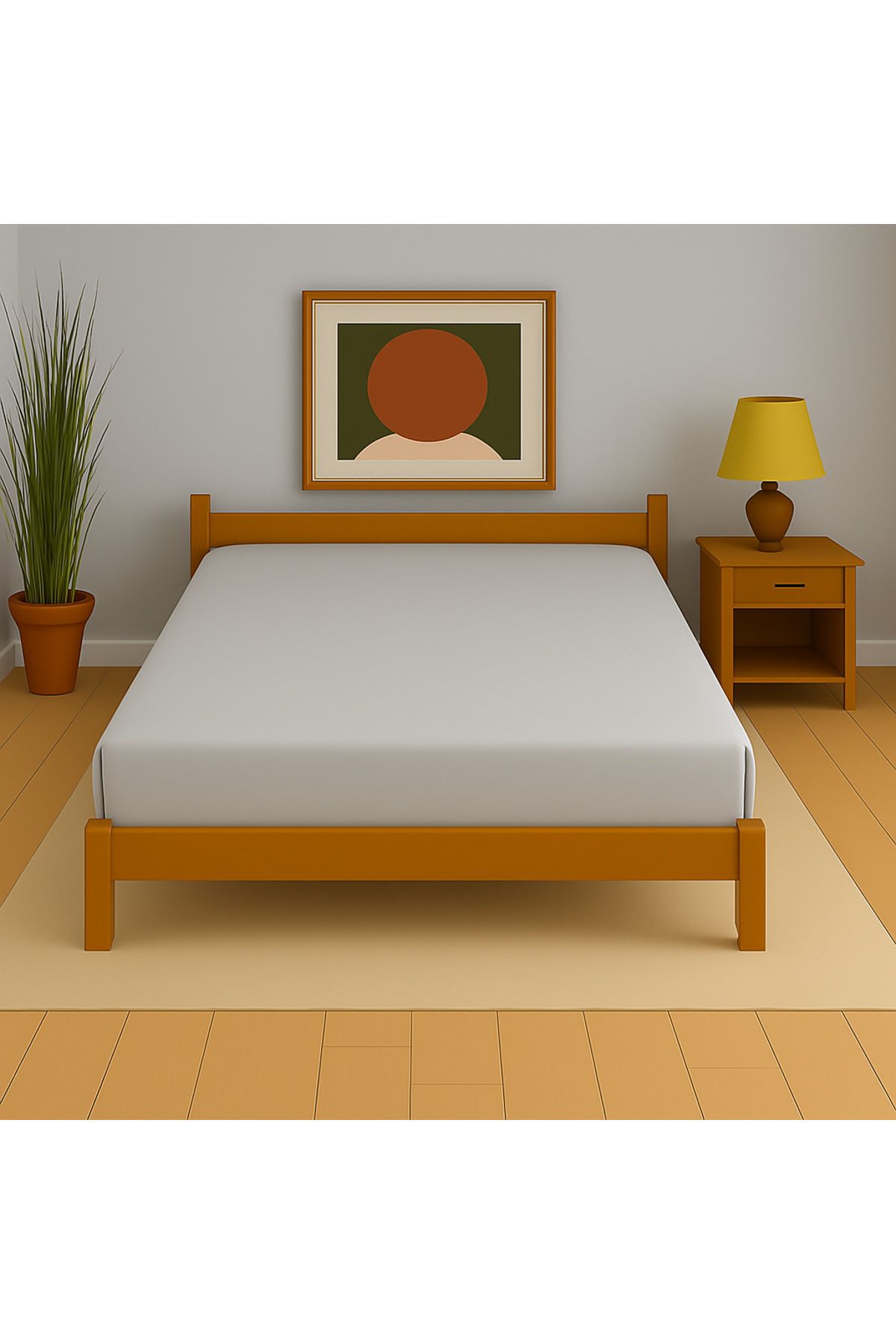 Uğurluel Home | Jersey | %100 Pamuk | Açık Gri | Ara Ebat 140x200 Lastikli Çarşaf