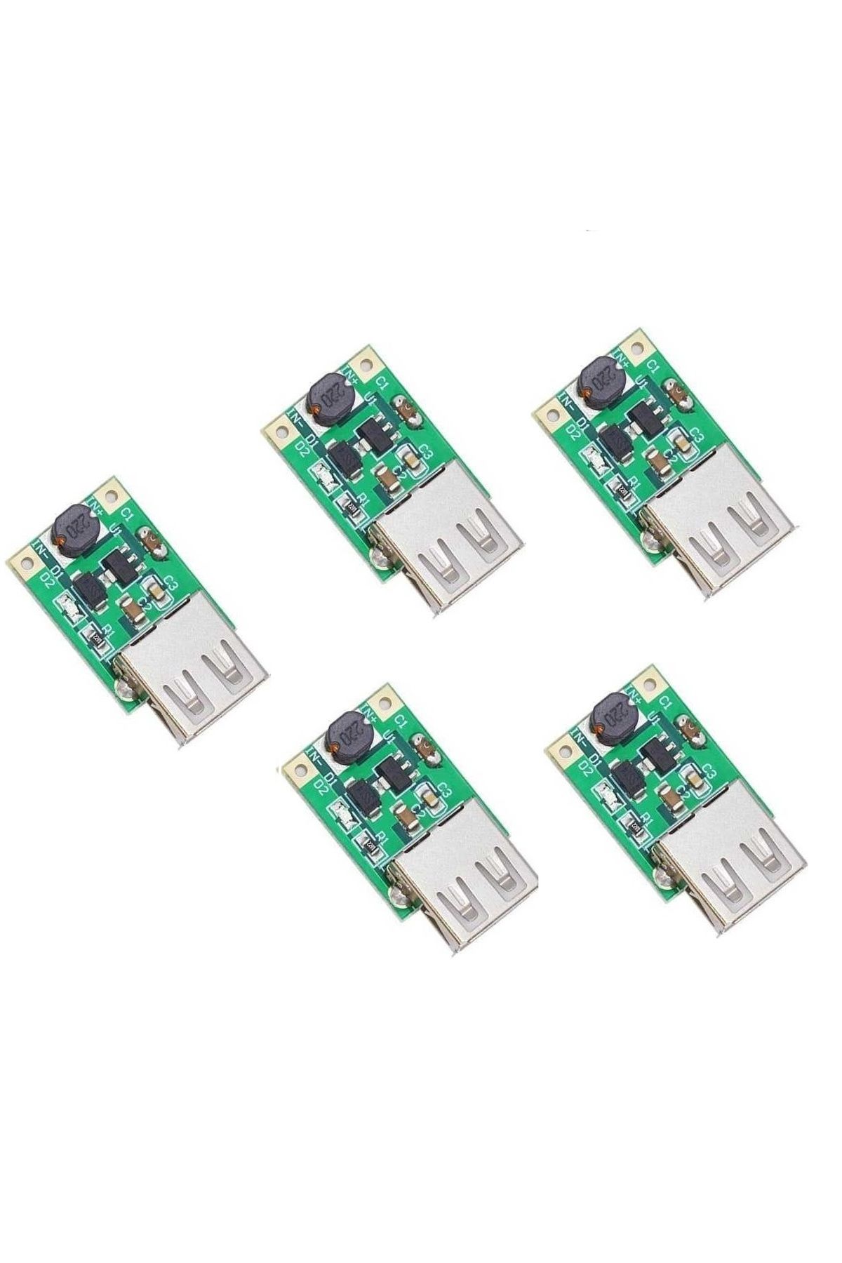 Devre Dünyası DC 5V 1200 mA USB Çıkışı Voltaj Yükseltici Regülatör Kartı - Step Up - 5 Adet