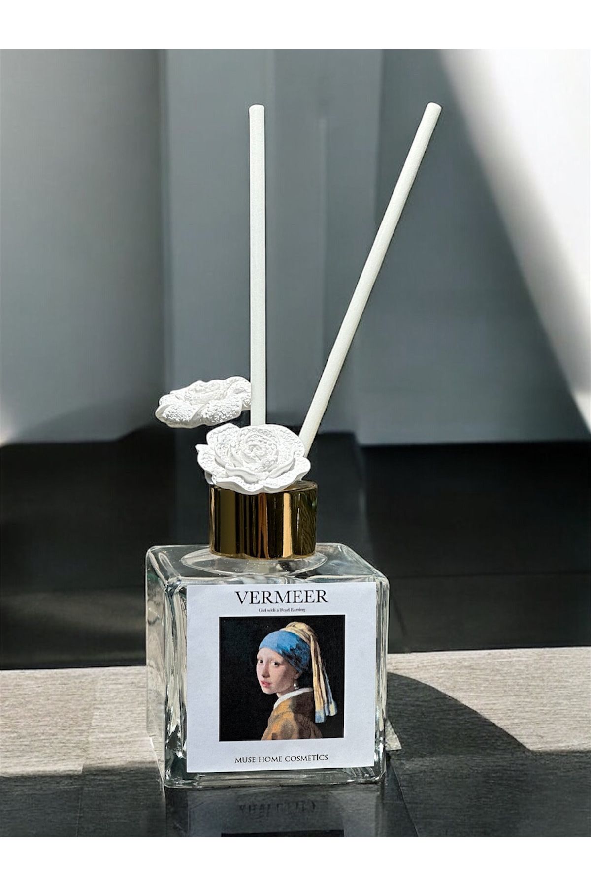 LİNECRAFT 120 ml Çiçek Taşlı İnci Küpeli Kız Etiketli japon Çiçeği Kokulu Oda Kokusu