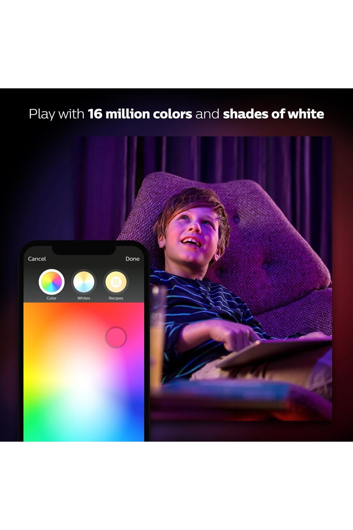 Philips Hue-White and Color Ambiance PAR16 Dimmable LED Smart Spot Light (Compatible with Alexa Appl 4