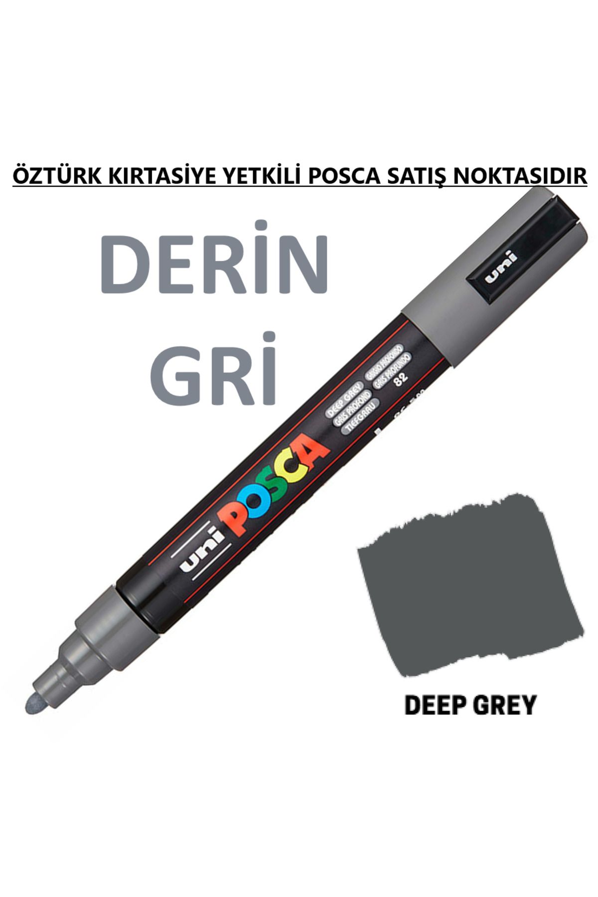 Uni Posca Derin Gri Marker Pc-5m (1.8-2.5mm) Poska Pc5m Pc - 5m