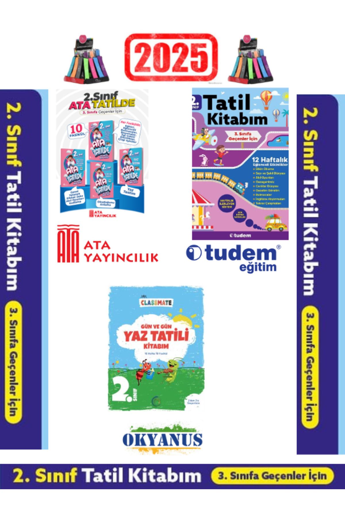 Bilfen Yayıncılık Ata Yayıncılık 2.Sınıf Yaz Tatil+Tudem 2.Sınıf Yaz Tatil+Okyanus 2.Sınıf Yaz Tatil Seti