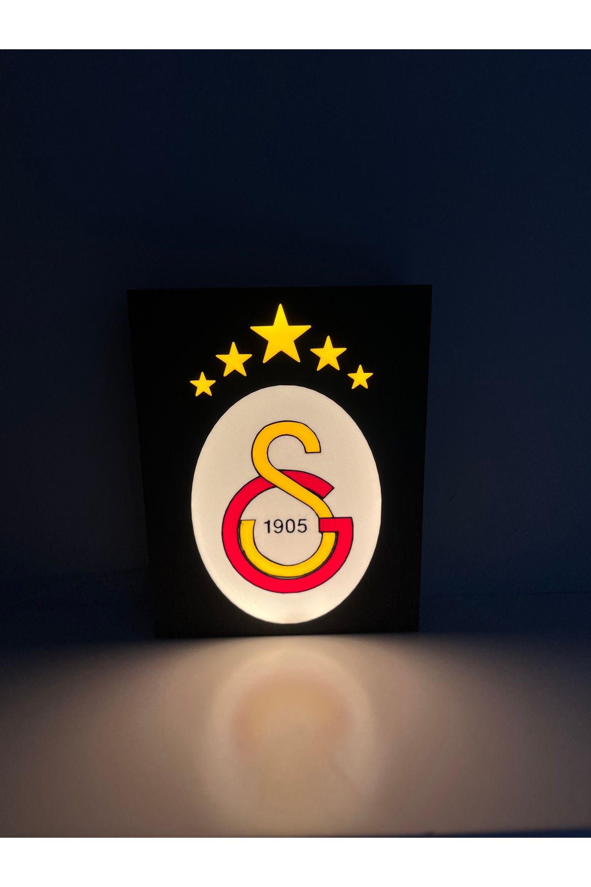ESL Decor Sarı Kırmızı Renkli Taraftar LED Gece Lambası - Masa Lambası