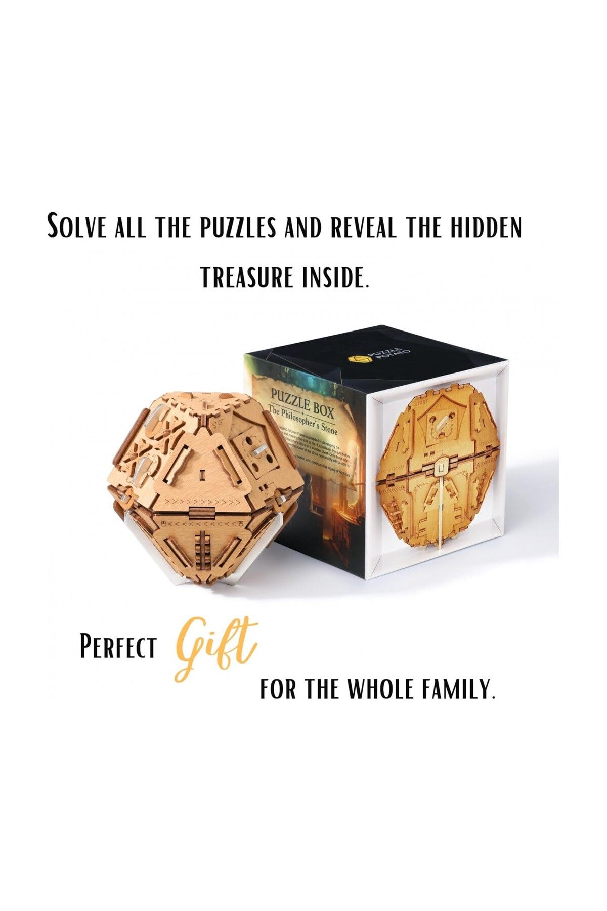 Robotime-Puzzle, Philosopher's Stone Metal Version - Escape Room Game, Puzzle Potato 14