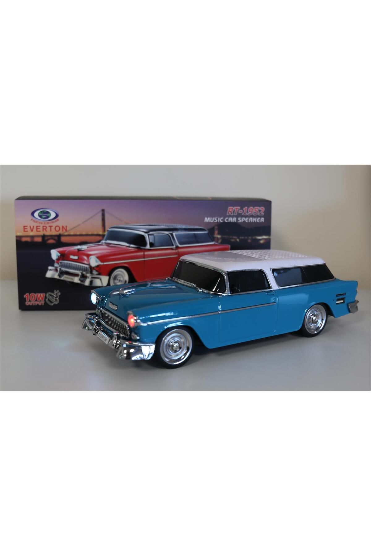 Vobotek Teknoloji EVERTON RT-1952 Mavi Arabalı Bluetooth Fm-Usb-Tf-Aux Şarjlı Nostaljik Radyo