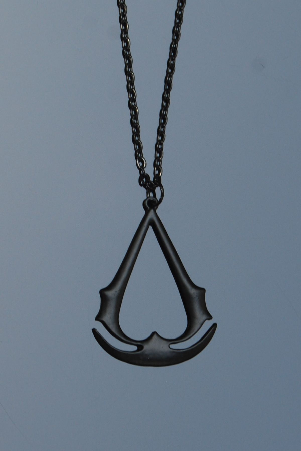 Rua Jewelry Assassin's Creed Kolye Ezio Figür Cosplay Kolye - Siyah Renk Klasik Zincirli