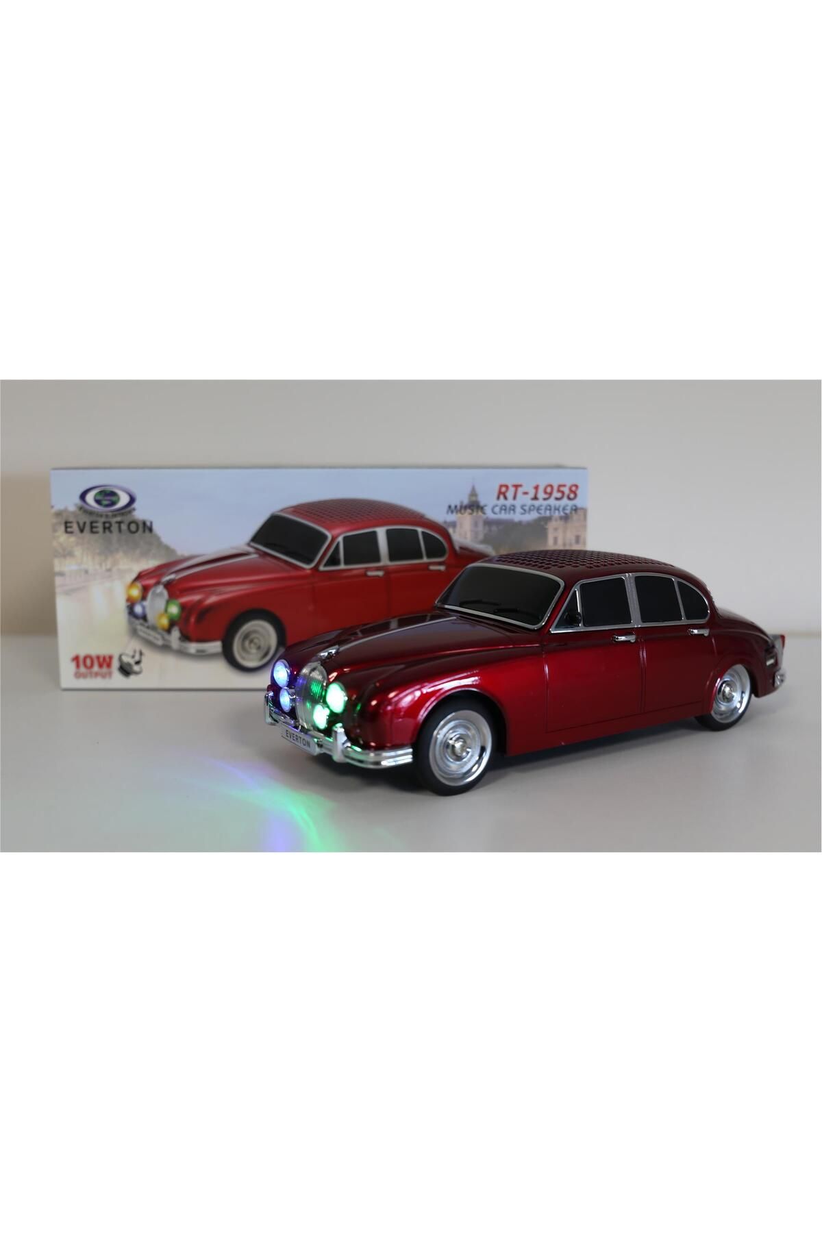 Vobotek Teknoloji EVERTON RT-1958 Kırmızı Arabalı Bluetooth Fm-Usb-Tf-Aux Şarjlı Nostaljik Radyo
