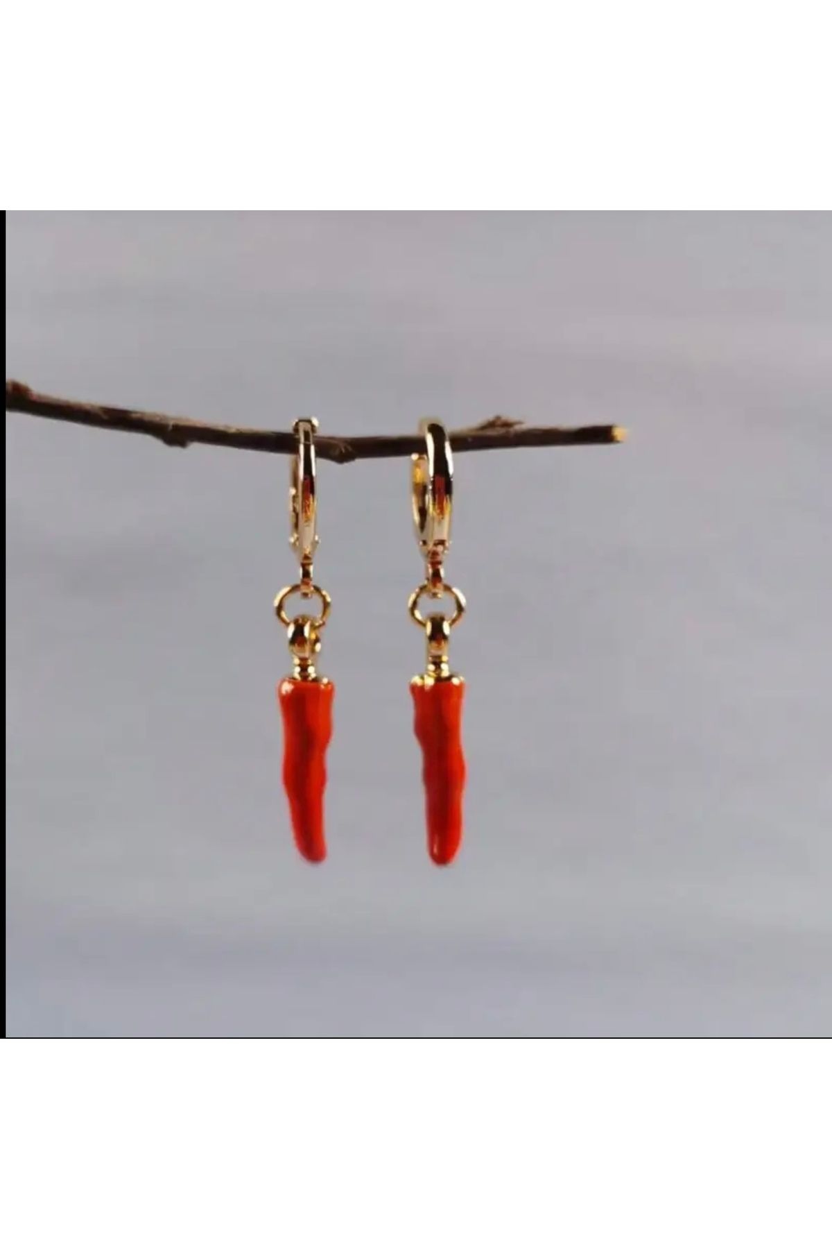 Mojo Jewellery Çelik Biber Küpe