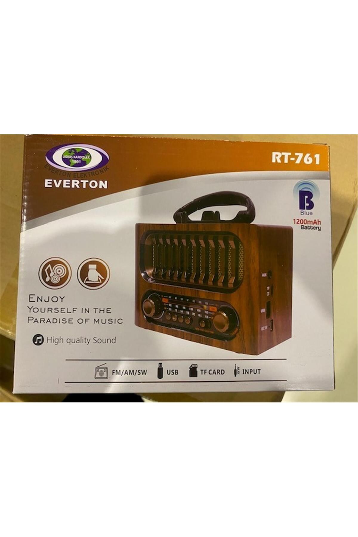 Vobotek Teknoloji Everton Rt-745 -Usb-Tf-Am-Fm-Sw-Blue-Connect-Tws-Usb Şarj Nostaljik Radyo