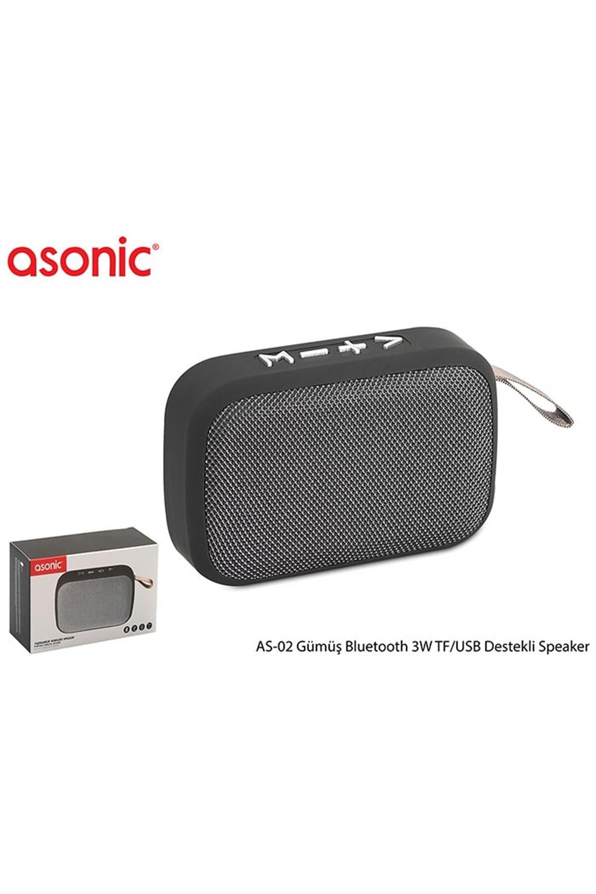 Vobotek Teknoloji Asonic AS-02 Gümüş Bluetooth 3W TF-USB Destekli Speaker