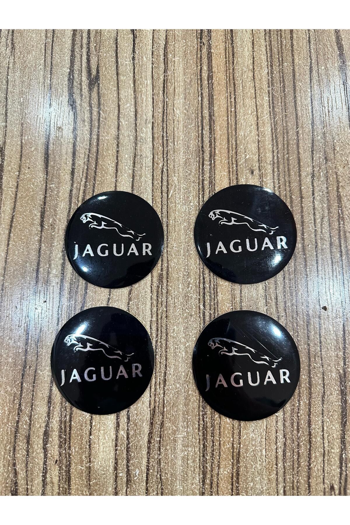 OEM Jaguar Logolu Jant Göbeği Arması Sticker 56 Mm 4 Adet