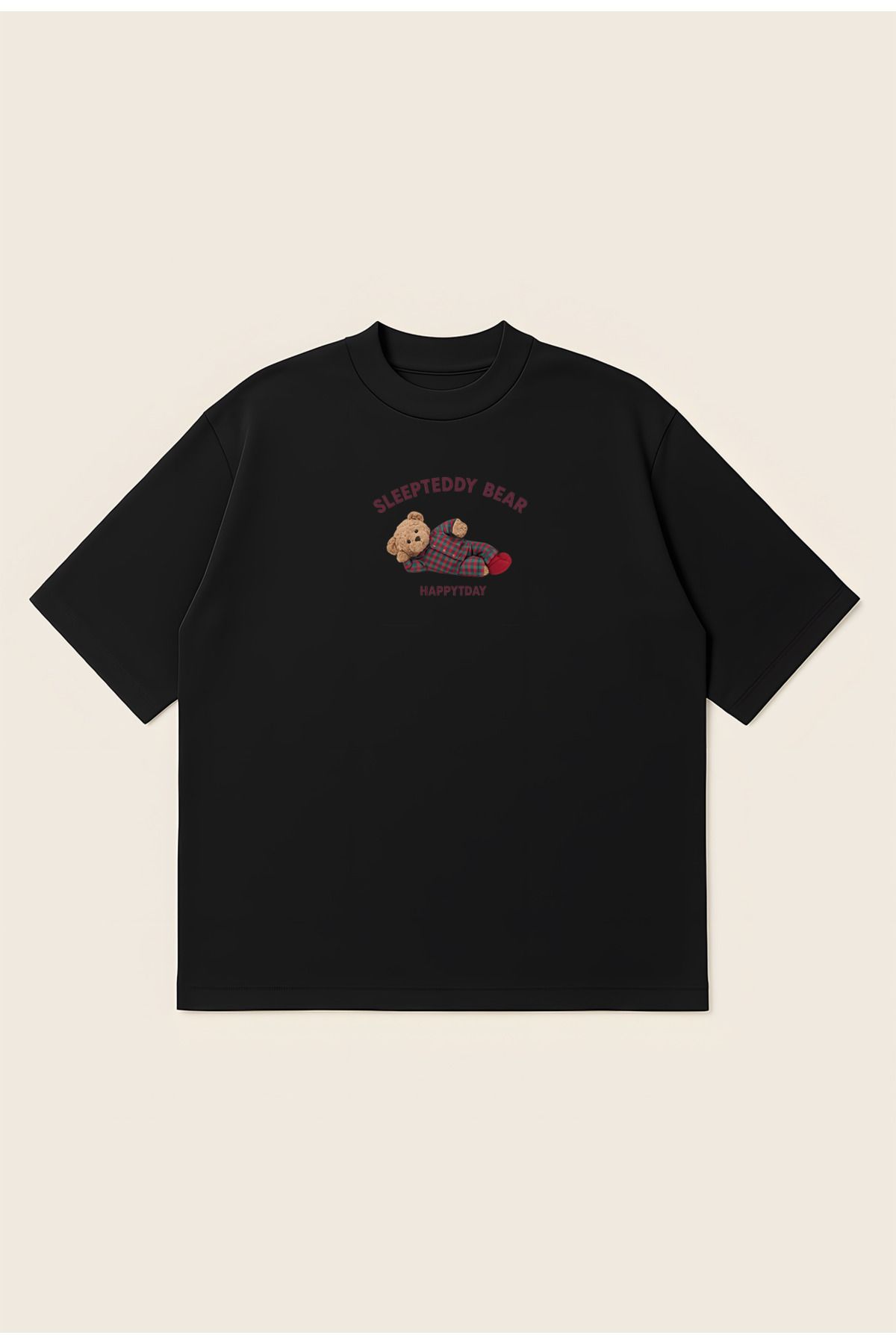 Moon Dancer Ralph Teddy Unisex %100 Organik Pamuklu Kalın Dokulu Oversize Bisiklet Yakalı T-shirt