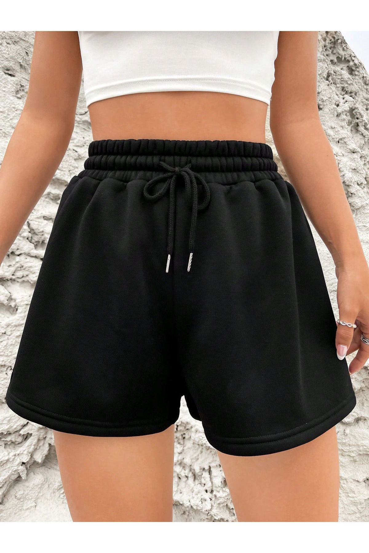 ModaSphere Unisex Siyah Mini Şort