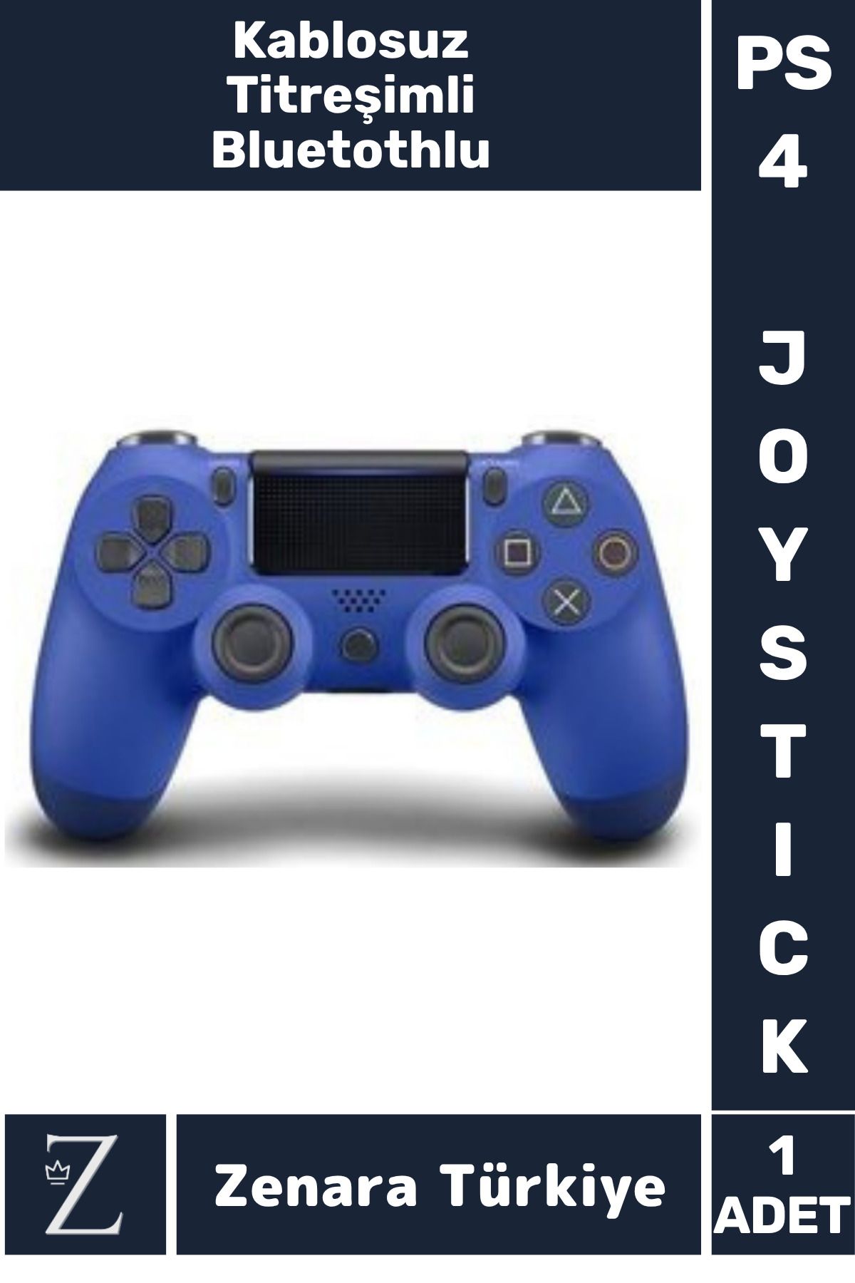 Zenara Doubleshock 4 Kablosuz Bluetooth Titreşimli PS 4/PC Uyumlu Playstation 4 Wireless Joystick Oyun Kolu