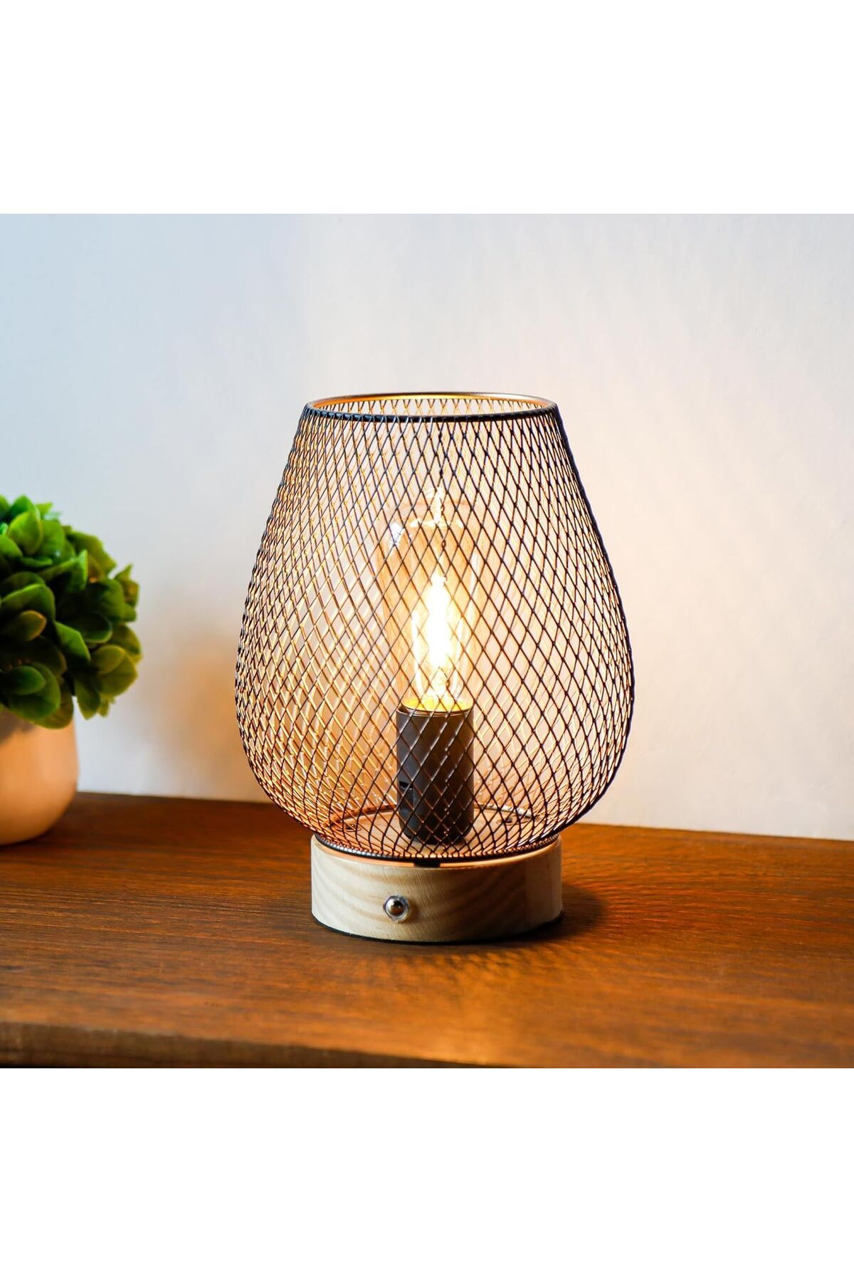JHY DESIGN Metal Kafes LED Fener Kablosuz Masa Lambası