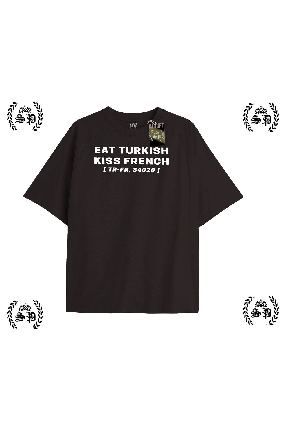 Tarzsokak Y2k Vintage Baskılı Siyah T-shirt