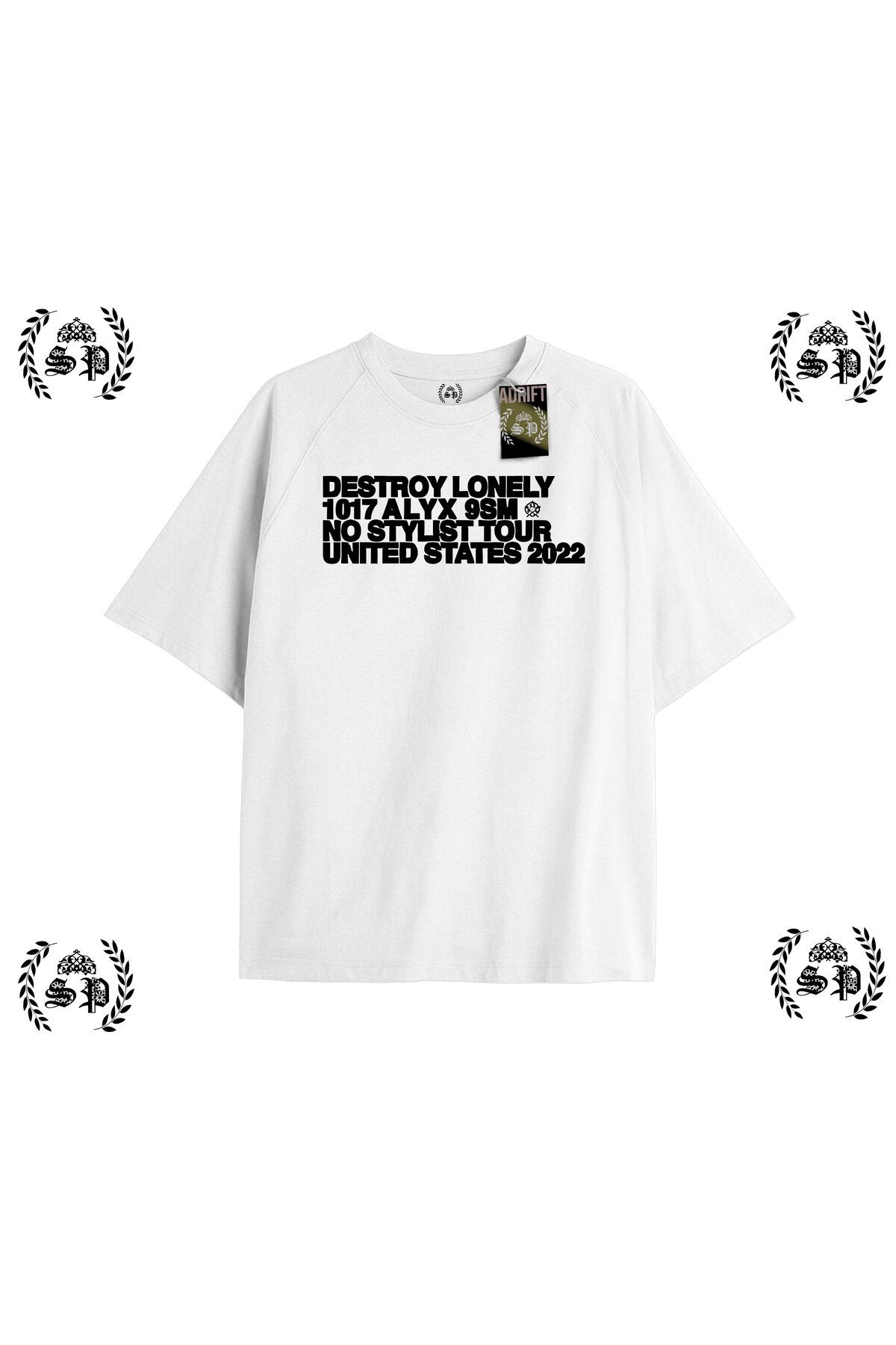 Tarzsokak Y2k Destroy Lonely Baskılı Beyaz T-shirt