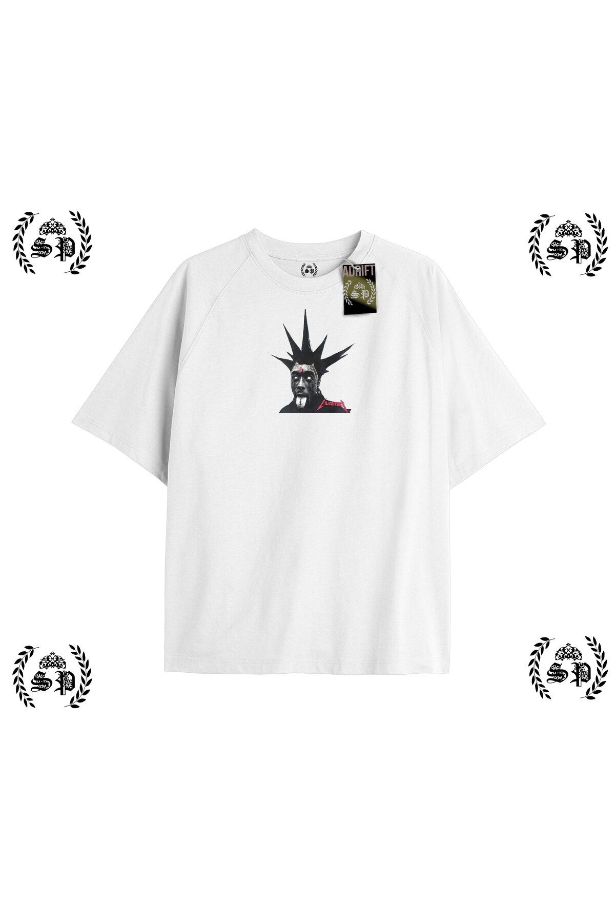 Tarzsokak Y2k Liluzi Baskılı Beyaz T-shirt
