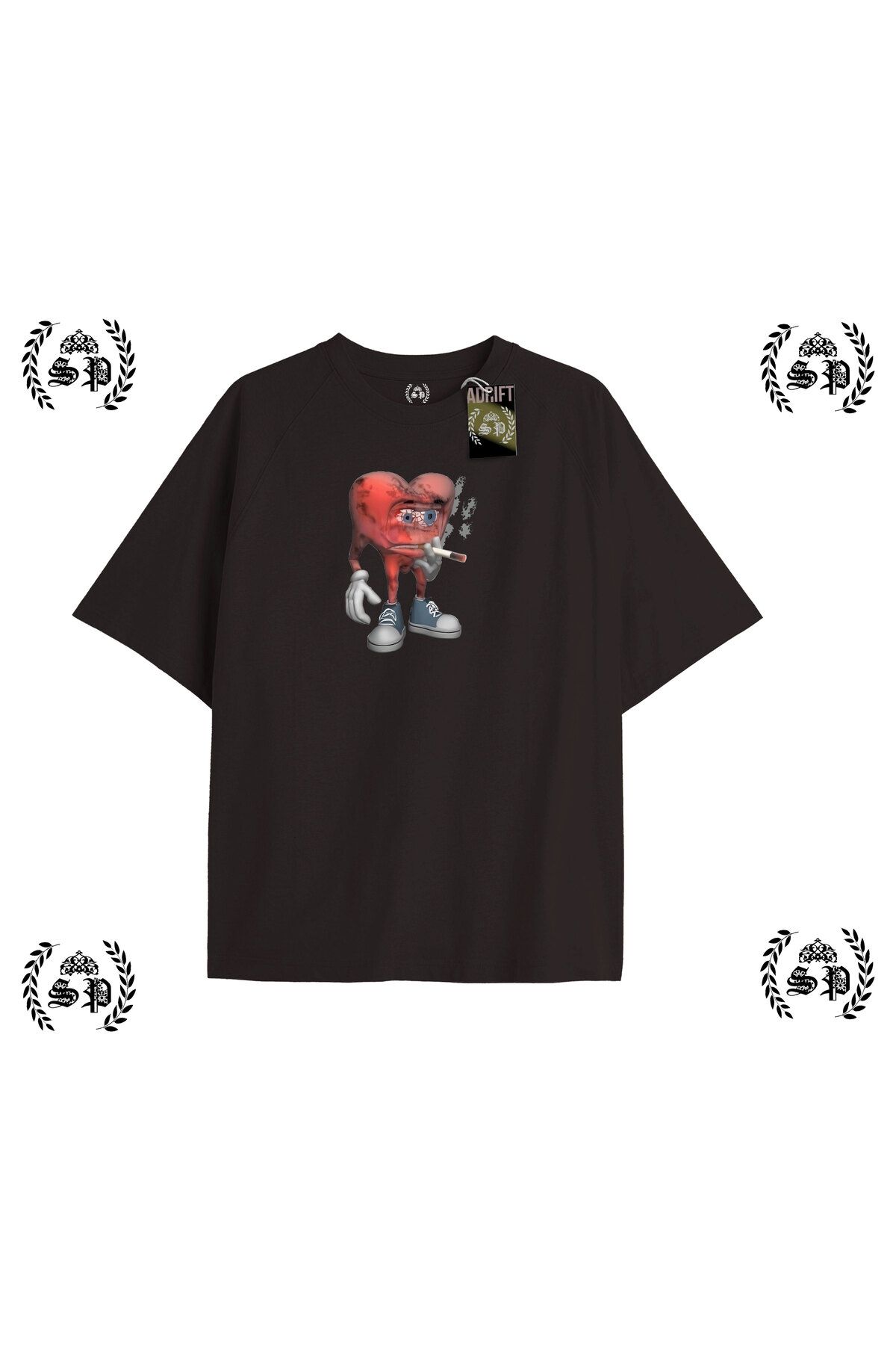 Tarzsokak Y2k Funny Baskılı Siyah T-shirt