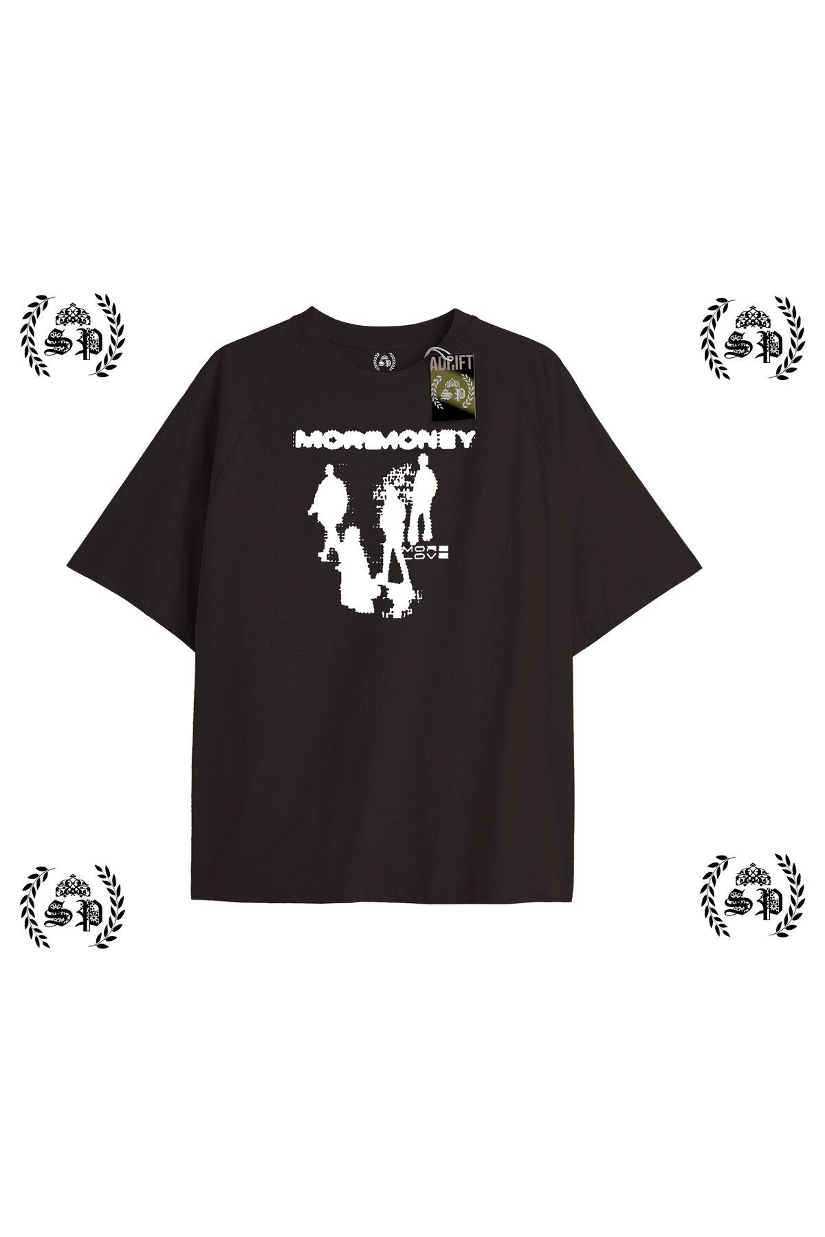 Tarzsokak Y2k Chrome Baskılı Siyah T-shirt