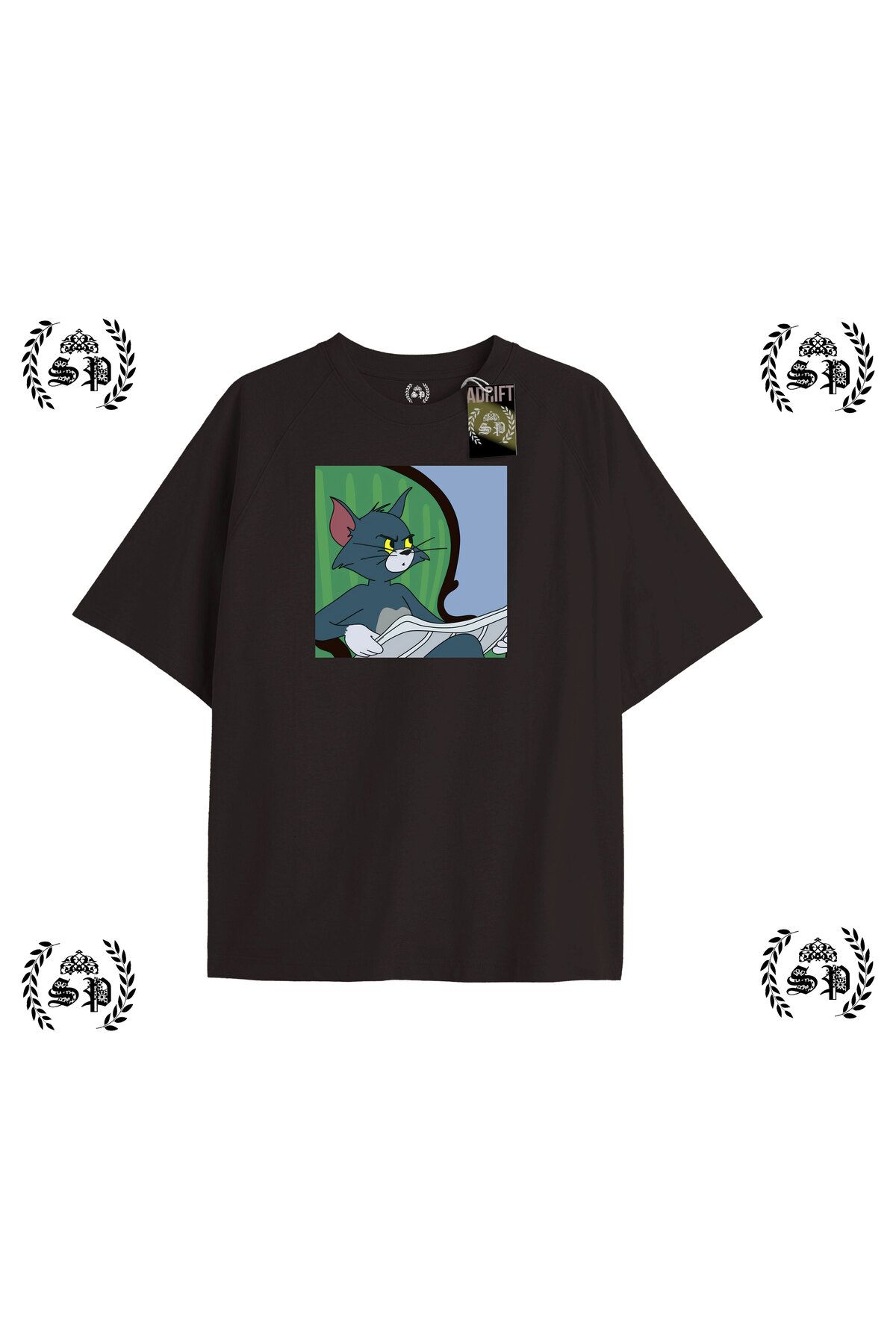 Tarzsokak Y2k Funny Baskılı Siyah T-shirt