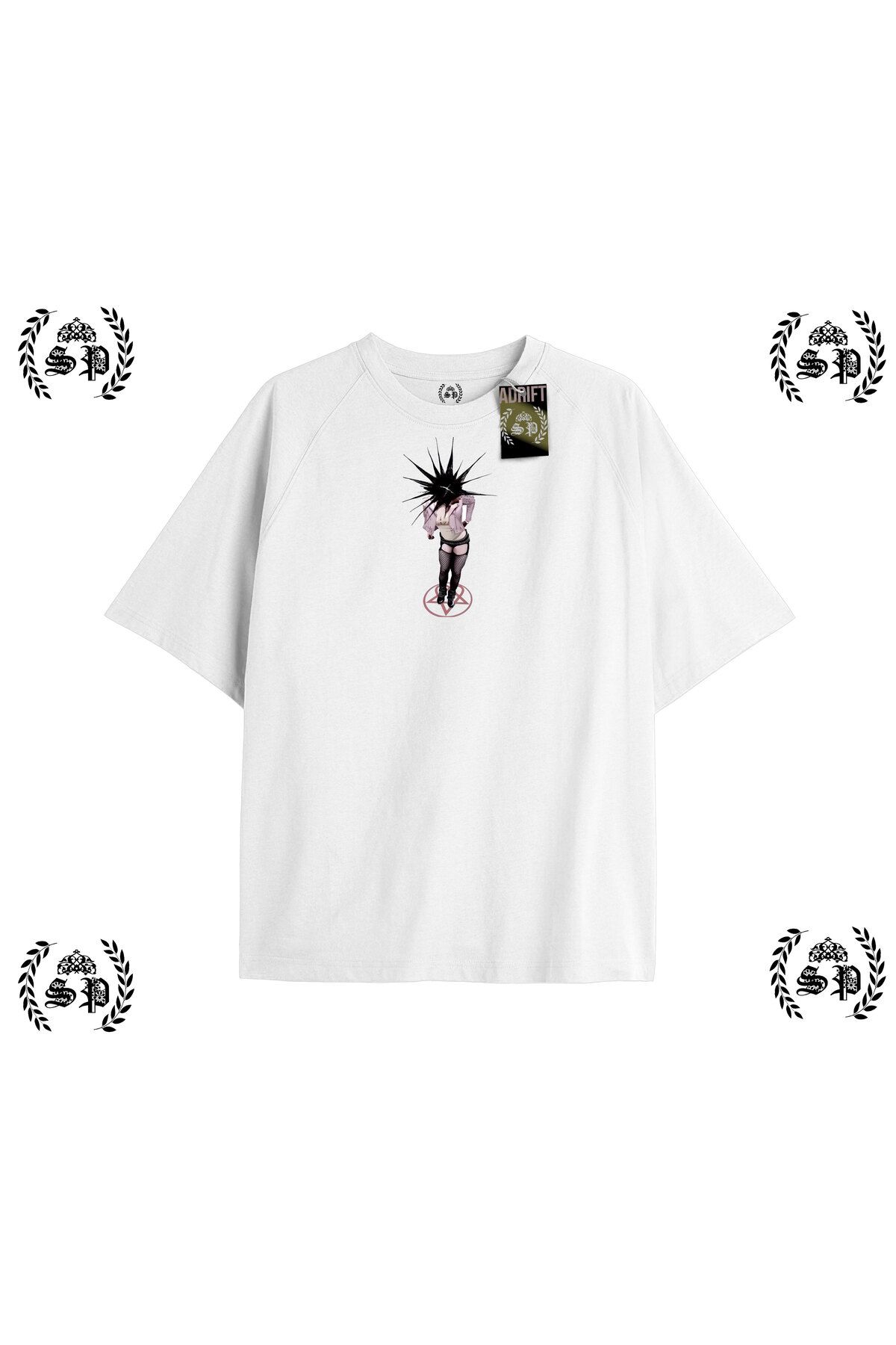 Tarzsokak Y2k Liluzi Baskılı Beyaz T-shirt