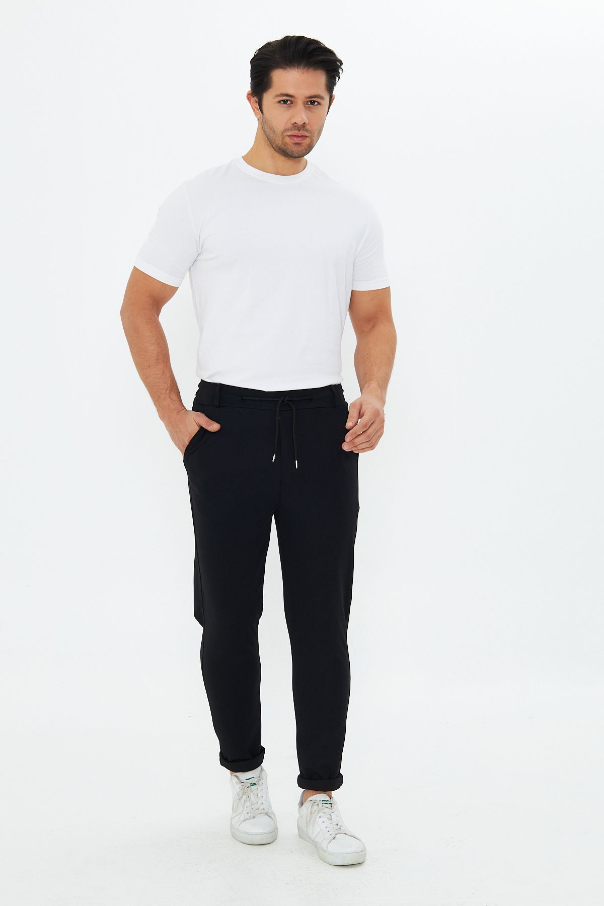 RAKİP Erkek Yazlık Rahat Yarım Kemer Slim Fit Jogger Pantolon