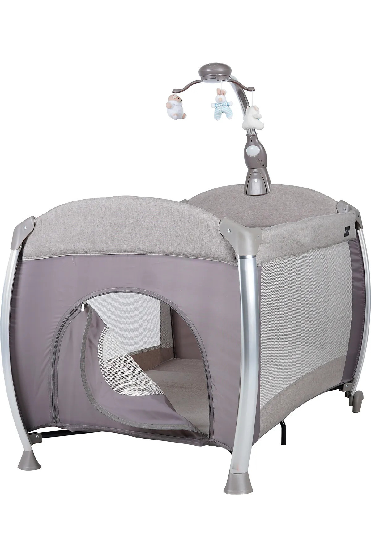 Prego 70*110 Alüminyum Kalın İskelet Dönence ve Alt Açmalı Park Yatak Oyun Parkı Beşik+ Yatak+ Oyuncak fotoğrafı 3 (önizleme)