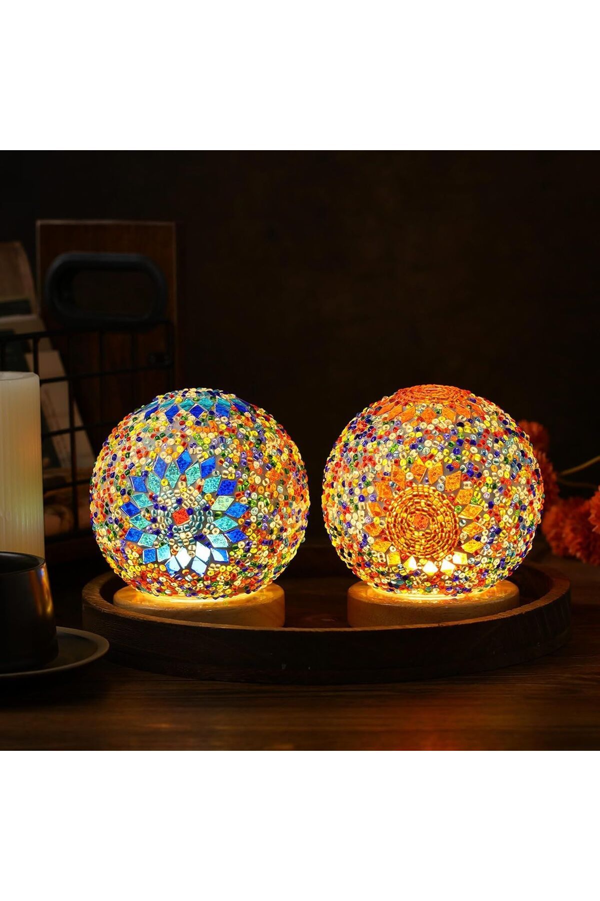 NALACAL 2 Parçalı Top Masa Lambası Seti