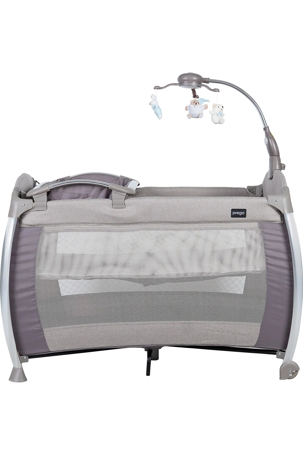 Prego 70*110 Alüminyum Kalın İskelet Dönence ve Alt Açmalı Park Yatak Oyun Parkı Beşik+ Yatak+ Oyuncak fotoğrafı 2 (önizleme)