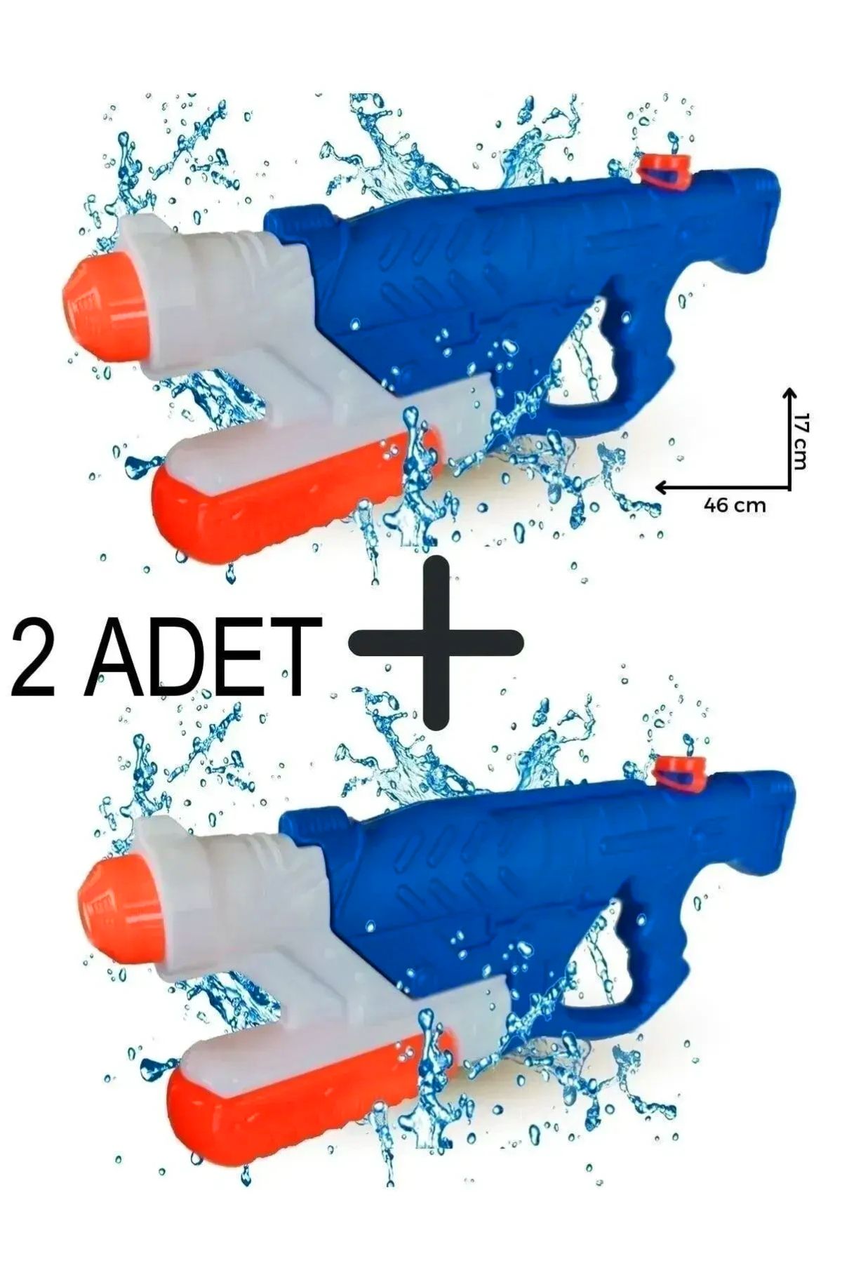 a v d a 2 Adet Büyük Boy 1000ml Pompalı Su Tabancası Büyük Boy
