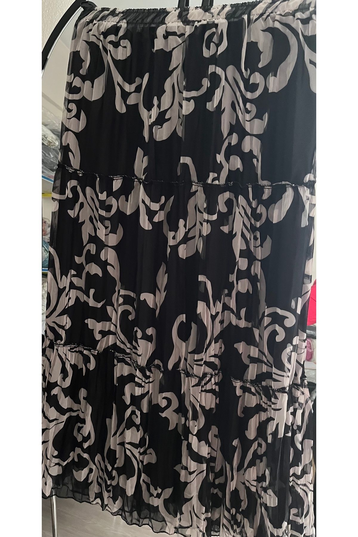 viyan butik Desenli Tül Etek