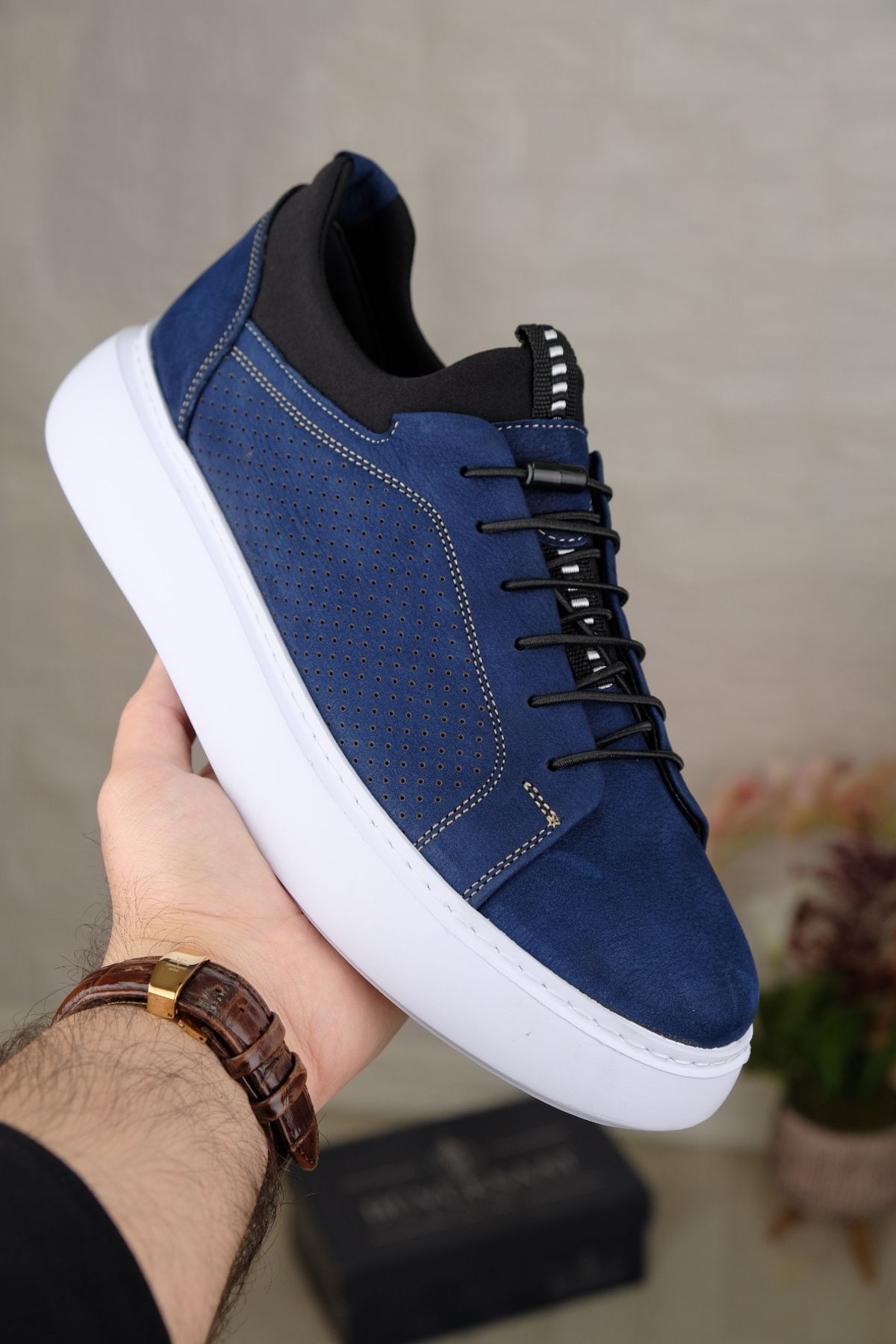 Leathermens Hakiki Deri, Strechli Bağcıksız Yumuşacık Ve Ortopedich Sneaker Erkek Ayakkabı
