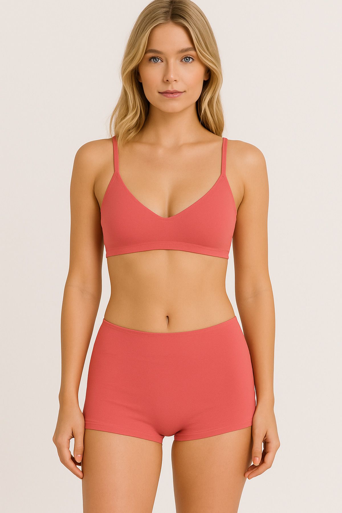 BRNCY PembeKadın Toparlayıcı Şort Bikini Altı Deniz Şortu