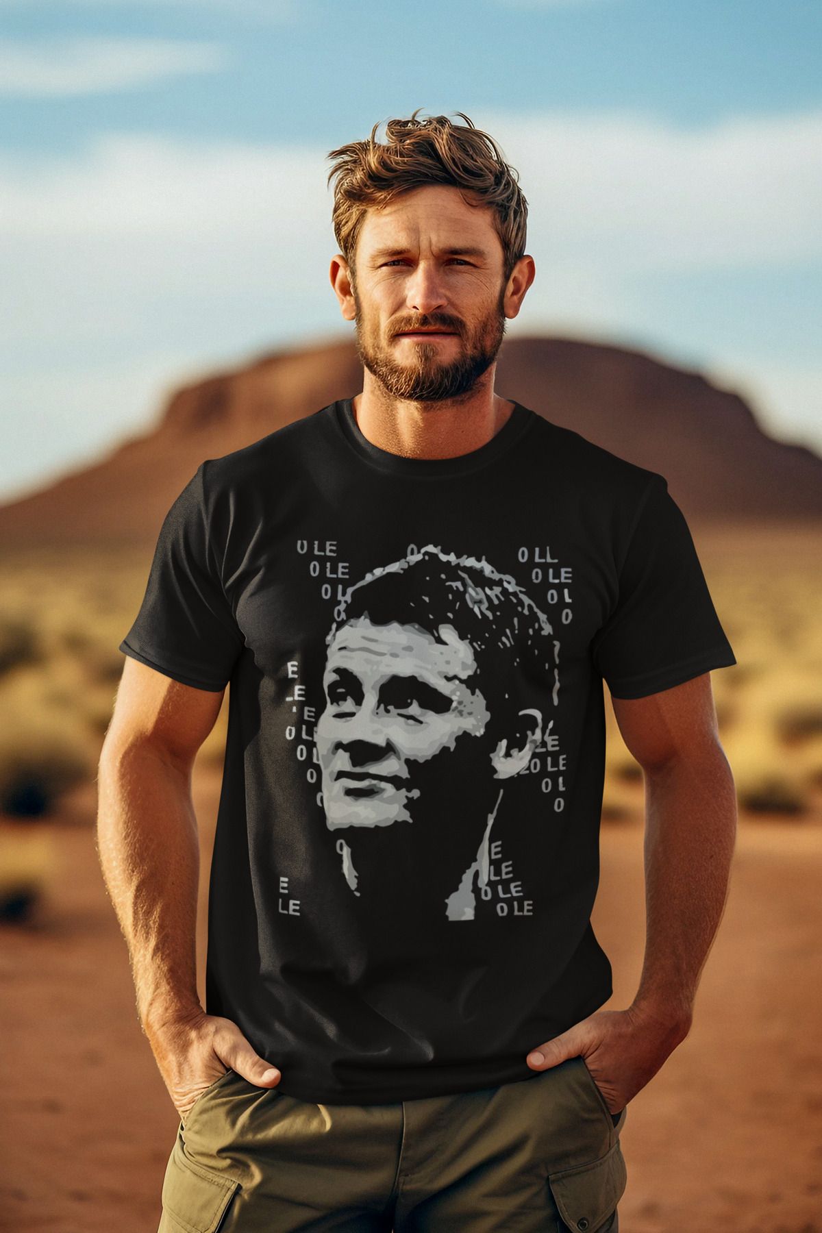 Biy Store Ole Gunnar Solskjaer fotograflı antrenör forma baskılı kısa kollu spor tişört unisex t-shirt