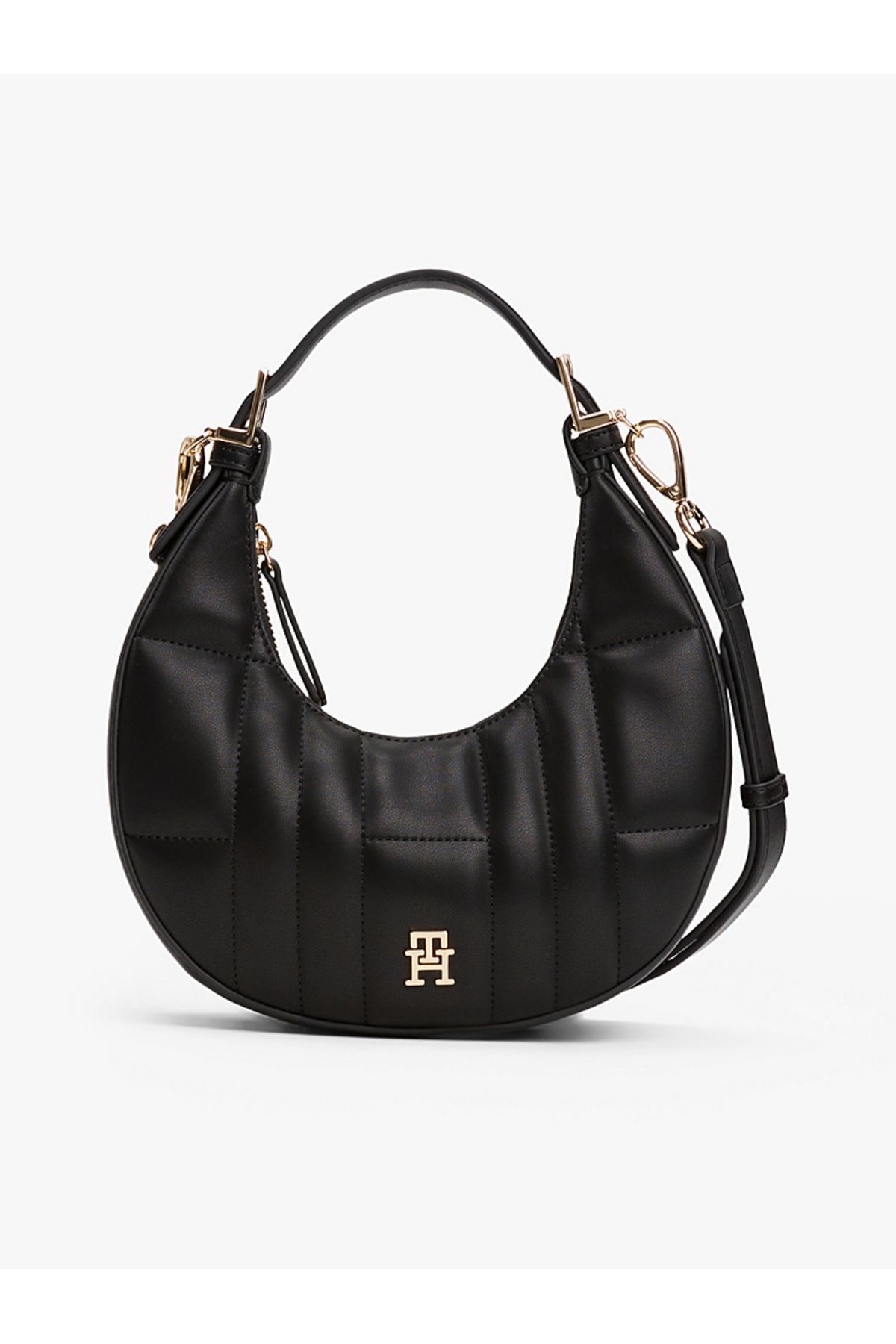 Tommy Hilfiger Quilted Crescent Crossbody Shoulder Bag
