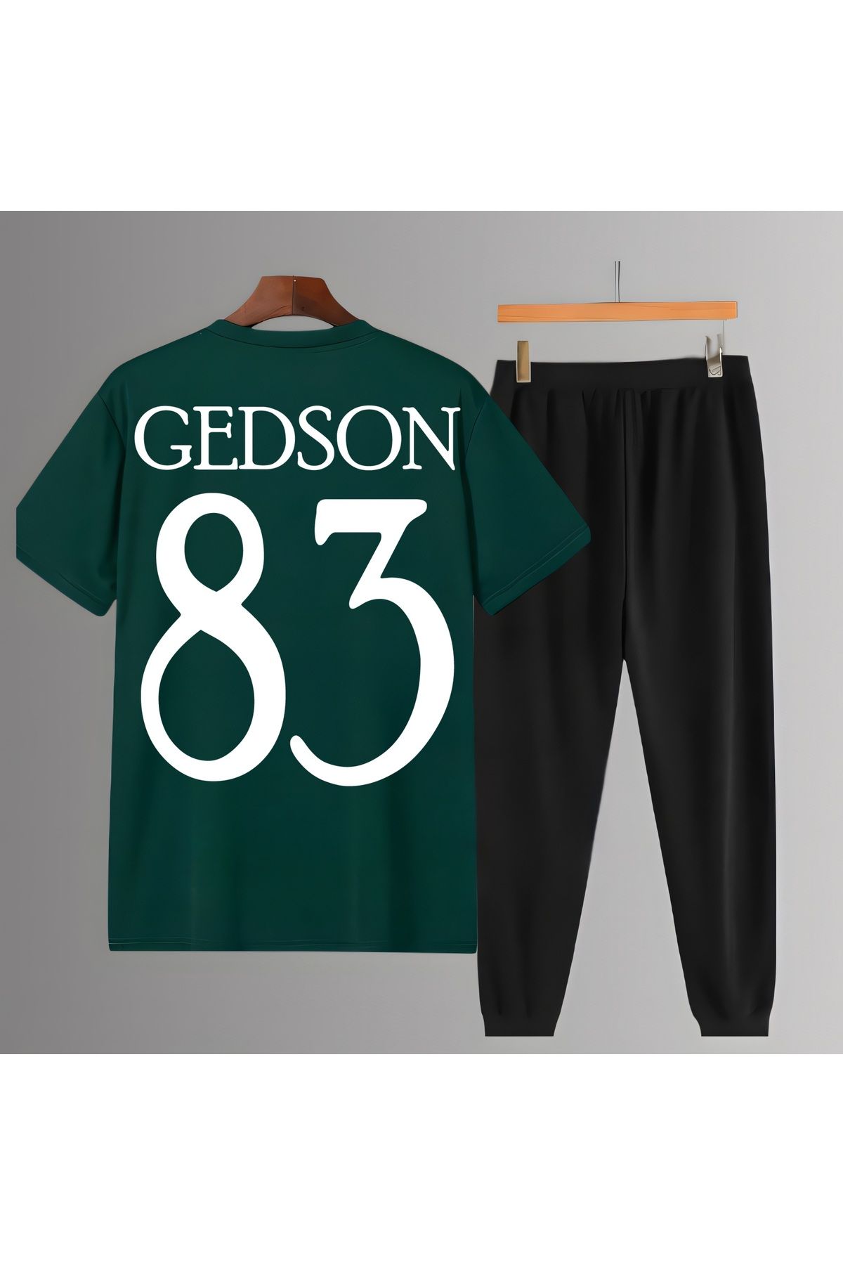 Biy Store Gedson Fernandes forma sırt baskılı unisex kısakollu tişört regular fit t-shirt eşofman takımı