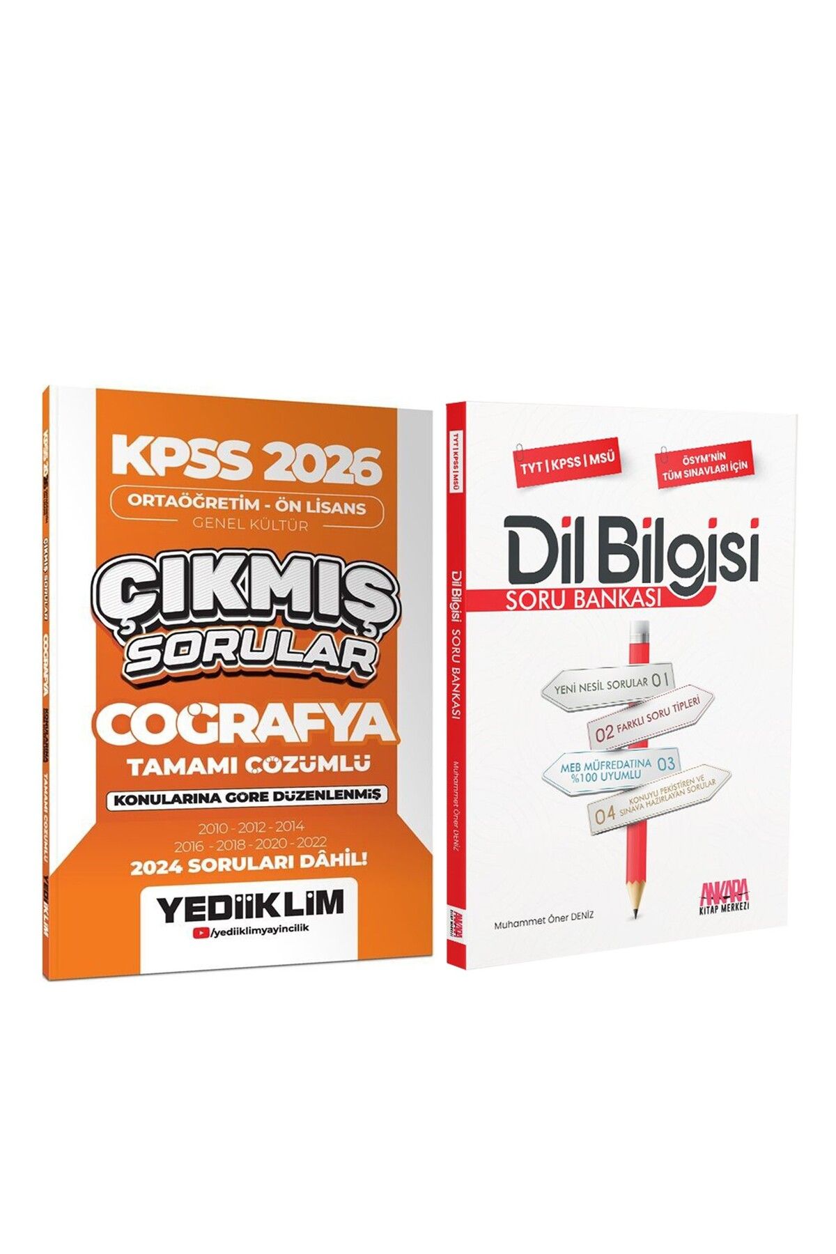 Ankara Kitap Merkezi Yediiklim 2026 KPSS Ortaöğretim Önlisans Coğrafya Konularına Göre Çıkmış Sorular ve AKM Dil Bilgisi