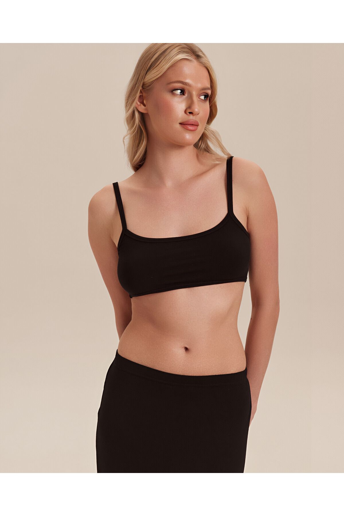 femmes fraiches Femmes Dolce Siyah Crop Top