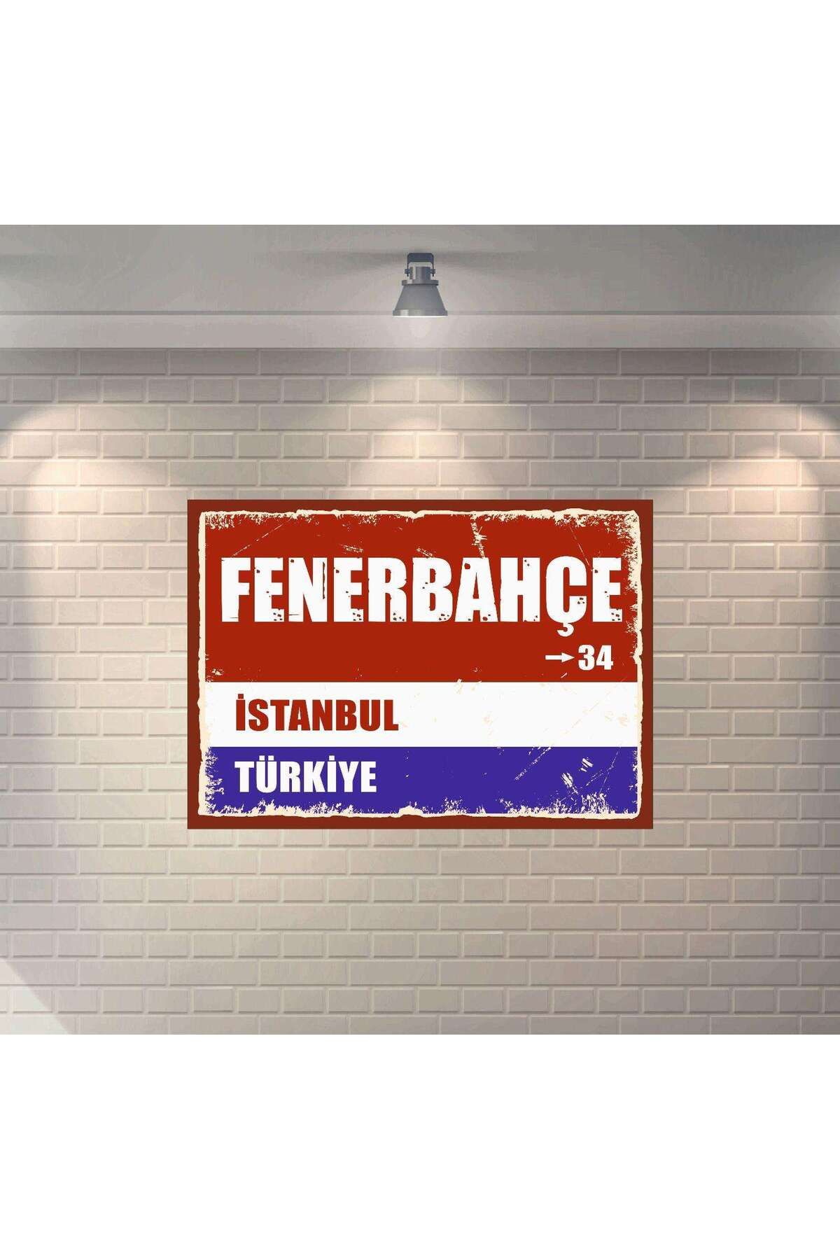 BBO REKLAM FENERBAHÇE Sokak Tabelası Retro MDF Duvar Dekarasyon Tablosu