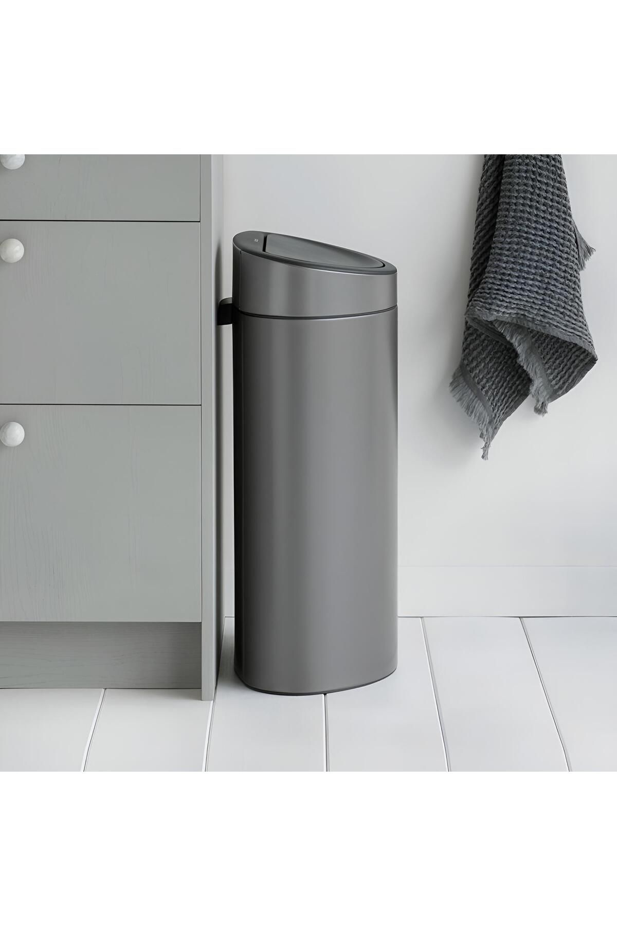 Brabantia Çöp Kutusu Platınum New Dokunmatik 40 lt Çöp Kovası