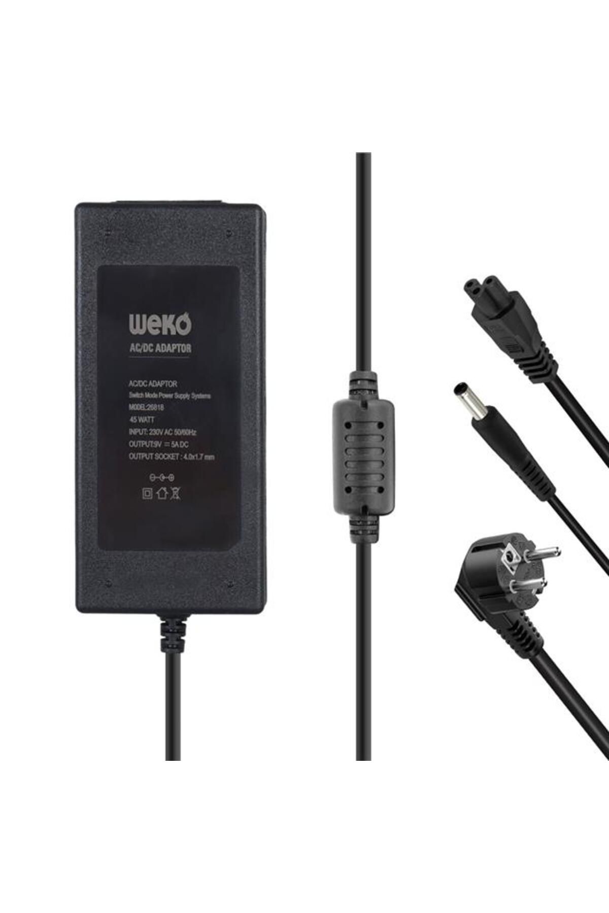 WEKO 9 Volt - 5 Amper Yazar Kasa/ Pos Makinesi Masaüstü Adaptör 4.0*1.7 Mm Uçlu