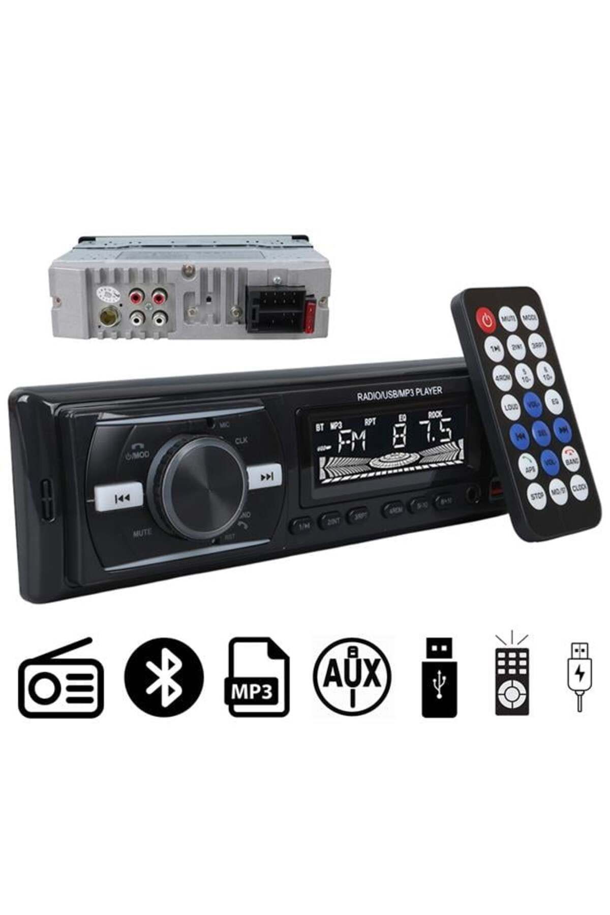 feifei Carstar Cs-920 Çift Usb/Sd/Fm/Aux/Bluetooth Kumandalı Oto Teyp 4X60 Watt