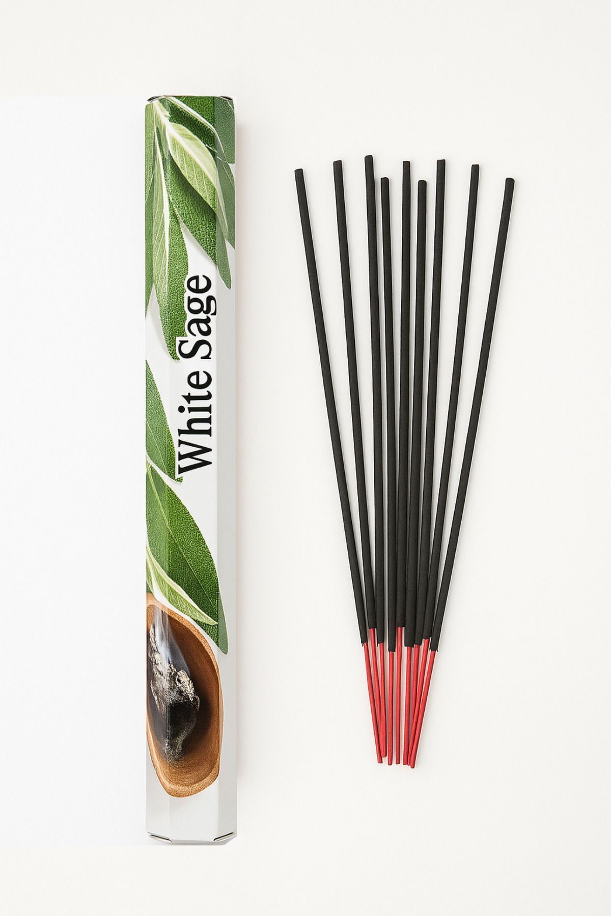 SerenityHaven Doğal Beyaz Adaçayı Aromalı Çubuk Tütsü | White Sage Incense Sticks - 20'li Paket