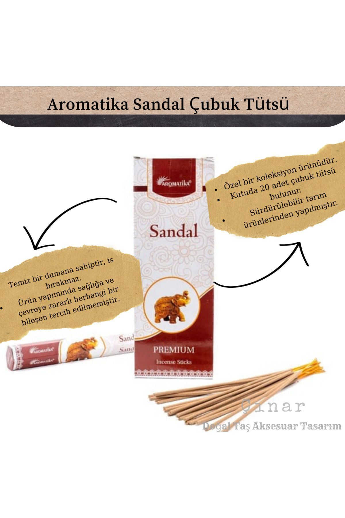 SerenityHaven Sandal Çubuk Tütsü Aromatika -7