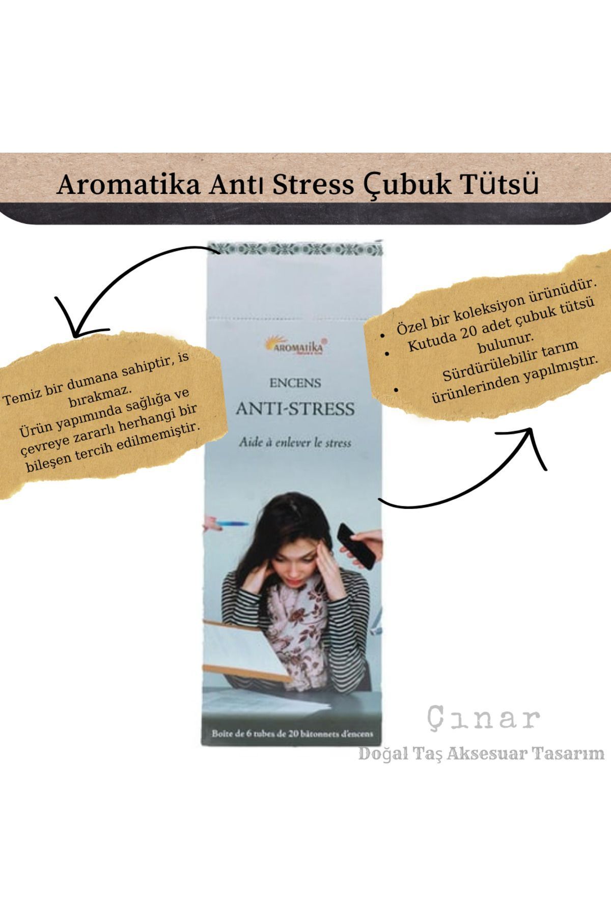 SerenityHaven Anti Stress Çubuk Tütsü Aromatika -1